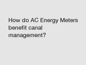 How do AC Energy Meters benefit canal management?