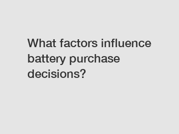 What factors influence battery purchase decisions?