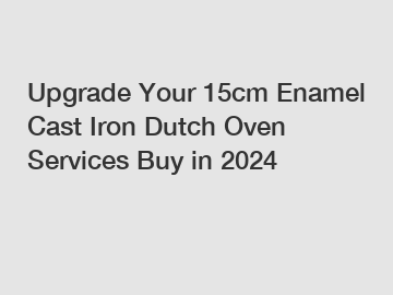Upgrade Your 15cm Enamel Cast Iron Dutch Oven Services Buy in 2024
