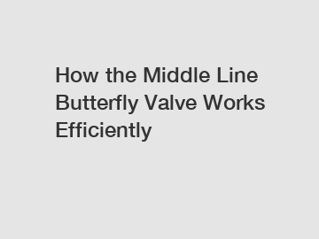 How the Middle Line Butterfly Valve Works Efficiently