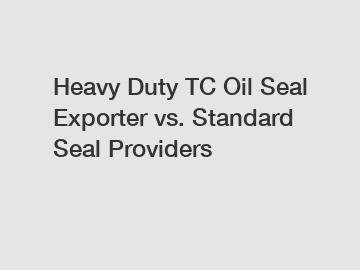 Heavy Duty TC Oil Seal Exporter vs. Standard Seal Providers