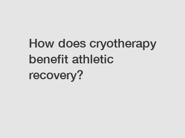 How does cryotherapy benefit athletic recovery?
