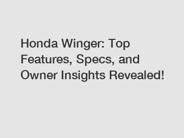 Honda Winger: Top Features, Specs, and Owner Insights Revealed!