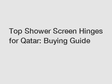 Top Shower Screen Hinges for Qatar: Buying Guide