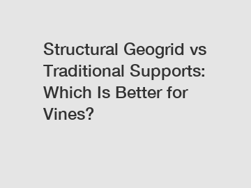 Structural Geogrid vs Traditional Supports: Which Is Better for Vines?