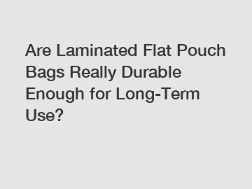 Are Laminated Flat Pouch Bags Really Durable Enough for Long-Term Use?