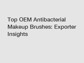 Top OEM Antibacterial Makeup Brushes: Exporter Insights