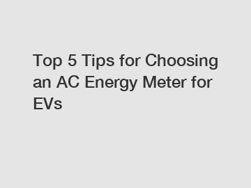 Top 5 Tips for Choosing an AC Energy Meter for EVs