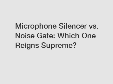 Microphone Silencer vs. Noise Gate: Which One Reigns Supreme?