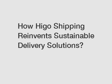 How Higo Shipping Reinvents Sustainable Delivery Solutions?
