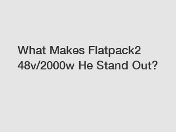 What Makes Flatpack2 48v/2000w He Stand Out?