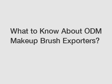 What to Know About ODM Makeup Brush Exporters?