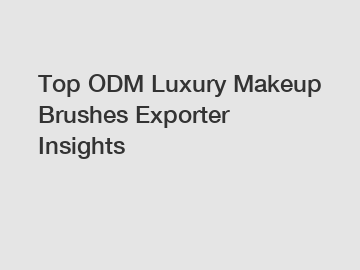 Top ODM Luxury Makeup Brushes Exporter Insights