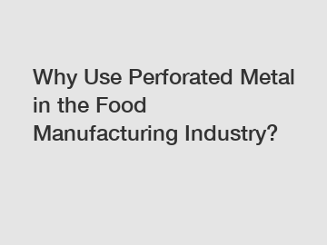 Why Use Perforated Metal in the Food Manufacturing Industry?
