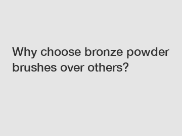 Why choose bronze powder brushes over others?