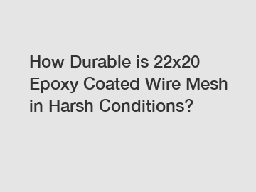How Durable is 22x20 Epoxy Coated Wire Mesh in Harsh Conditions?