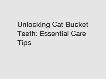 Unlocking Cat Bucket Teeth: Essential Care Tips
