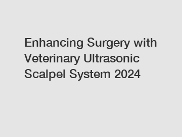 Enhancing Surgery with Veterinary Ultrasonic Scalpel System 2024