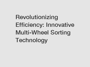 Revolutionizing Efficiency: Innovative Multi-Wheel Sorting Technology