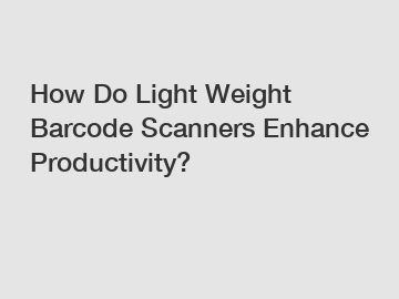 How Do Light Weight Barcode Scanners Enhance Productivity?