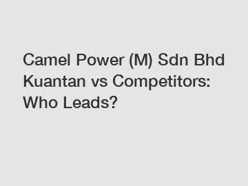 Camel Power (M) Sdn Bhd Kuantan vs Competitors: Who Leads?