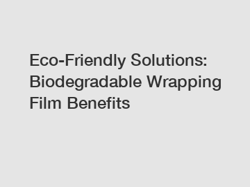 Eco-Friendly Solutions: Biodegradable Wrapping Film Benefits