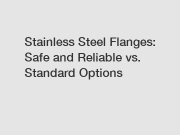 Stainless Steel Flanges: Safe and Reliable vs. Standard Options
