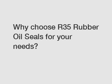 Why choose R35 Rubber Oil Seals for your needs?