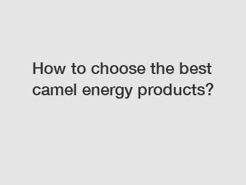 How to choose the best camel energy products?