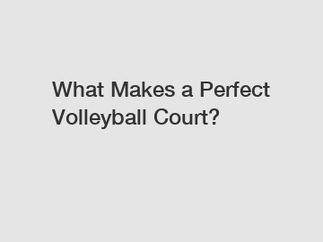 What Makes a Perfect Volleyball Court?