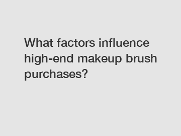 What factors influence high-end makeup brush purchases?