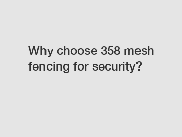 Why choose 358 mesh fencing for security?