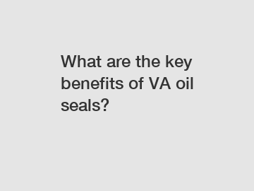 What are the key benefits of VA oil seals?