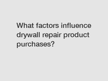 What factors influence drywall repair product purchases?