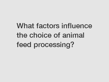 What factors influence the choice of animal feed processing?