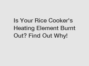 Is Your Rice Cooker&rsquo;s Heating Element Burnt Out? Find Out Why!