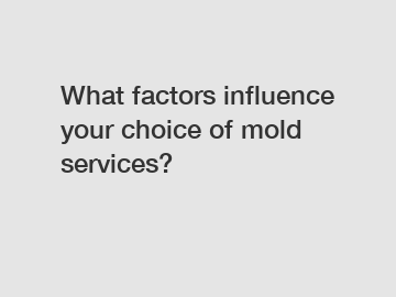 What factors influence your choice of mold services?