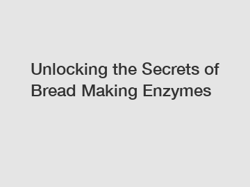 Unlocking the Secrets of Bread Making Enzymes