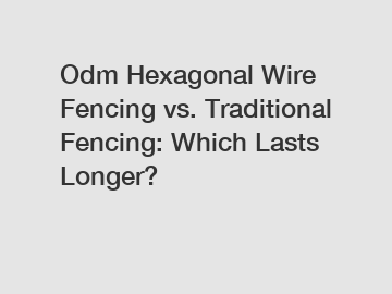 Odm Hexagonal Wire Fencing vs. Traditional Fencing: Which Lasts Longer?