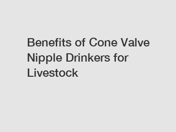 Benefits of Cone Valve Nipple Drinkers for Livestock
