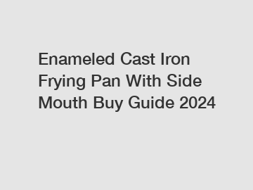 Enameled Cast Iron Frying Pan With Side Mouth Buy Guide 2024