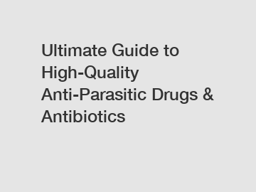 Ultimate Guide to High-Quality Anti-Parasitic Drugs & Antibiotics