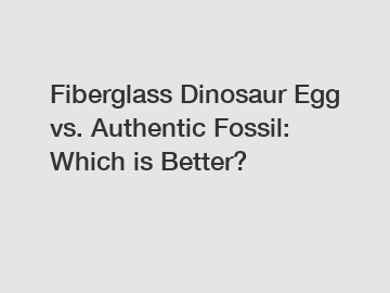 Fiberglass Dinosaur Egg vs. Authentic Fossil: Which is Better?