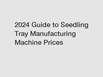 2024 Guide to Seedling Tray Manufacturing Machine Prices