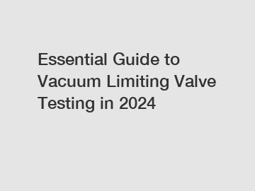 Essential Guide to Vacuum Limiting Valve Testing in 2024