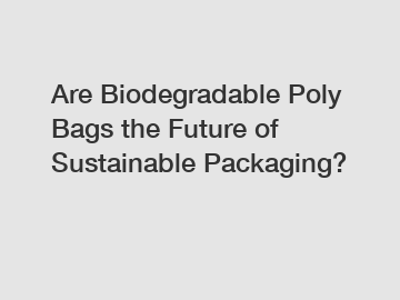 Are Biodegradable Poly Bags the Future of Sustainable Packaging?