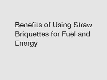 Benefits of Using Straw Briquettes for Fuel and Energy
