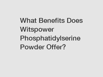 What Benefits Does Witspower Phosphatidylserine Powder Offer?