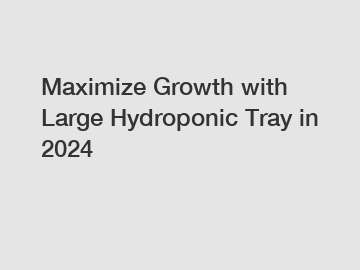 Maximize Growth with Large Hydroponic Tray in 2024