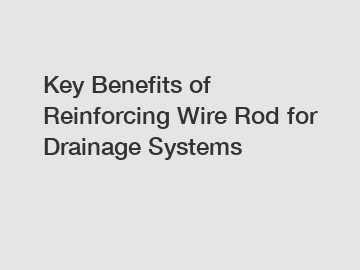 Key Benefits of Reinforcing Wire Rod for Drainage Systems